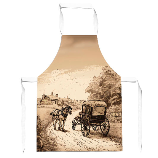 A Horse And His Cart Apron