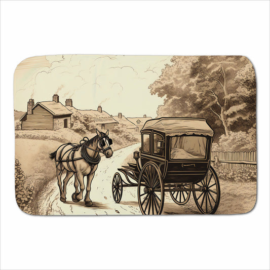A Horse And His Cart Sherpa Blanket