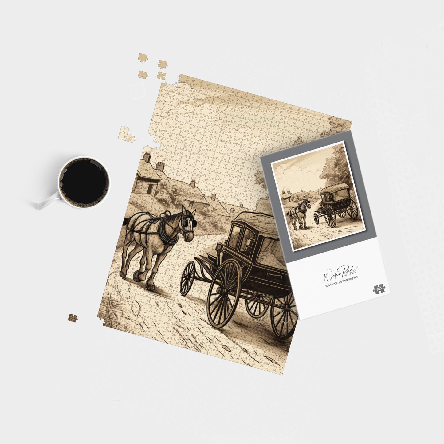 A Horse And His Cart Jigsaw Puzzle