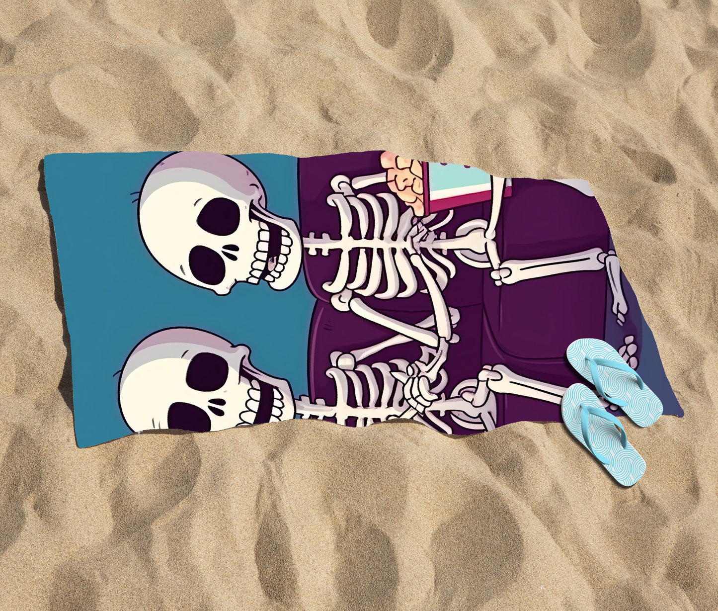 Skeletons At The Cinema Beach Towel