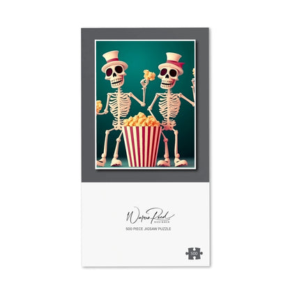 Skeletons With Popcorn Jigsaw Puzzle