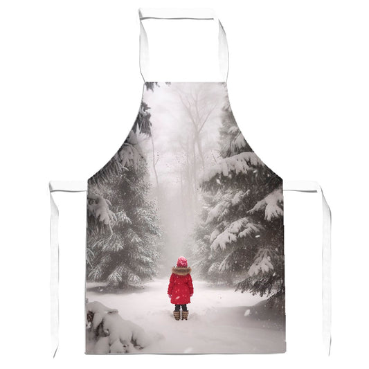 Little Girl In The Snow Apron