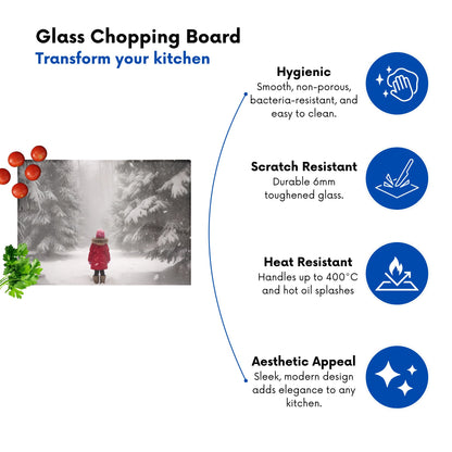Little Girl In The Snow Chopping Board