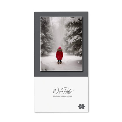 Little Girl In The Snow Jigsaw Puzzle