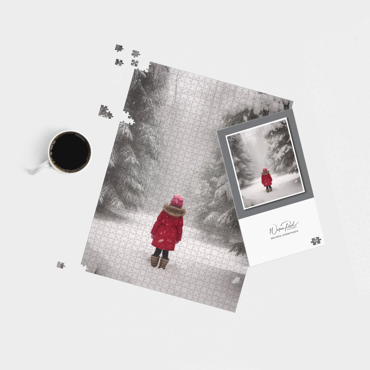 Little Girl In The Snow Jigsaw Puzzle