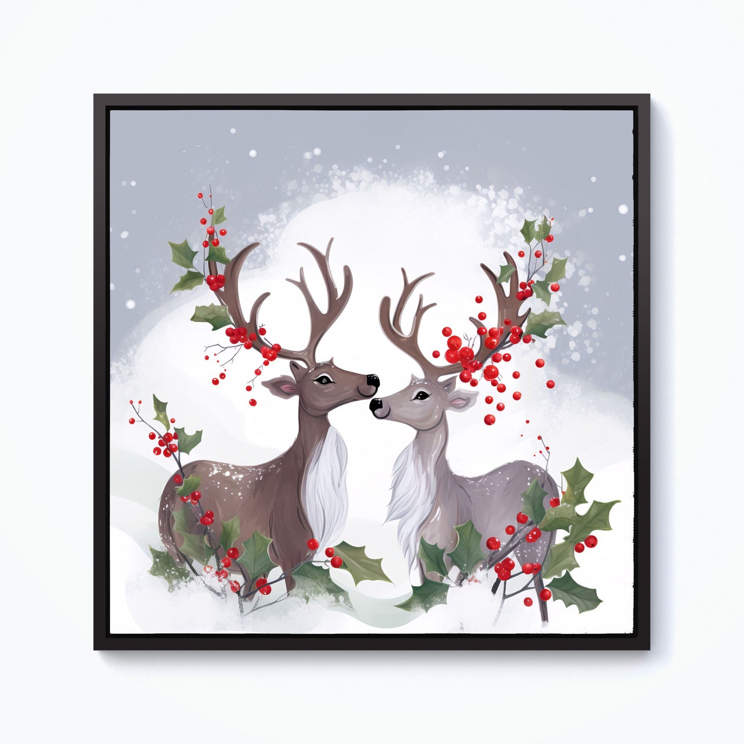 Sitting Together Framed Canvas