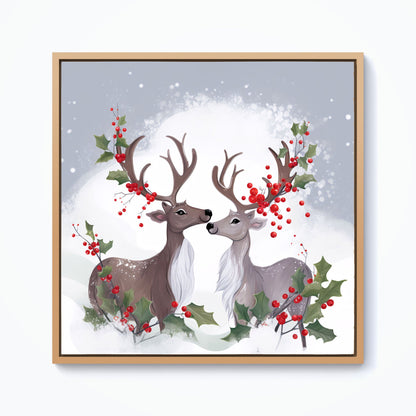 Sitting Together Framed Canvas