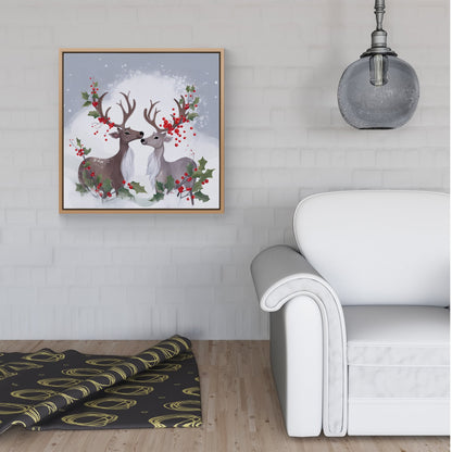 Sitting Together Framed Canvas