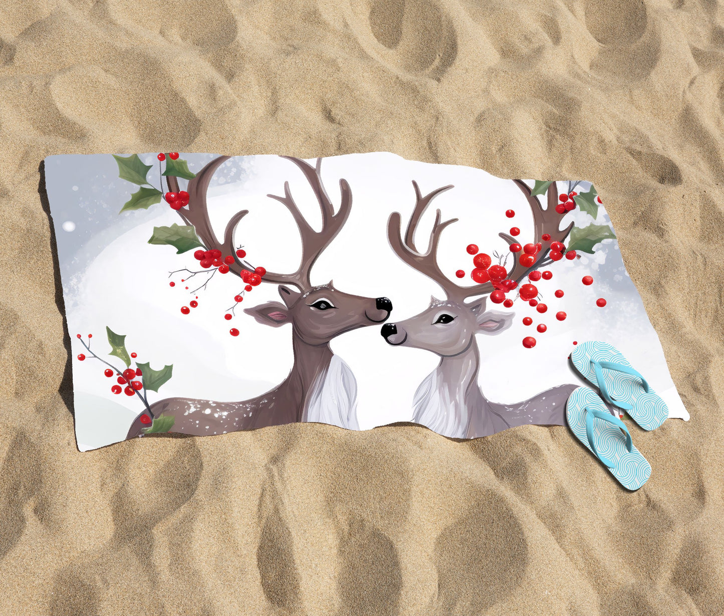 Sitting Together Beach Towel