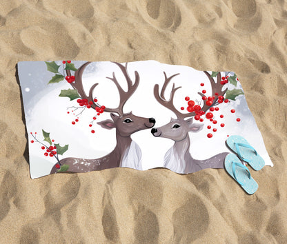 Sitting Together Beach Towel