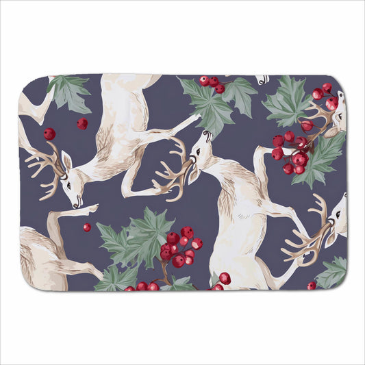 Reindeers And Holly Sherpa Blanket