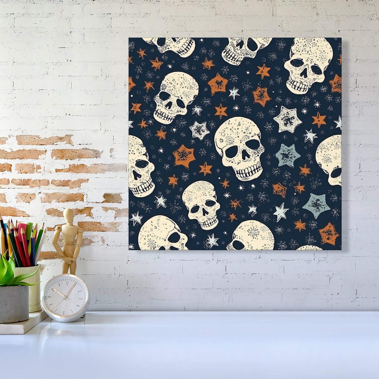 Skulls And Stars Canvas