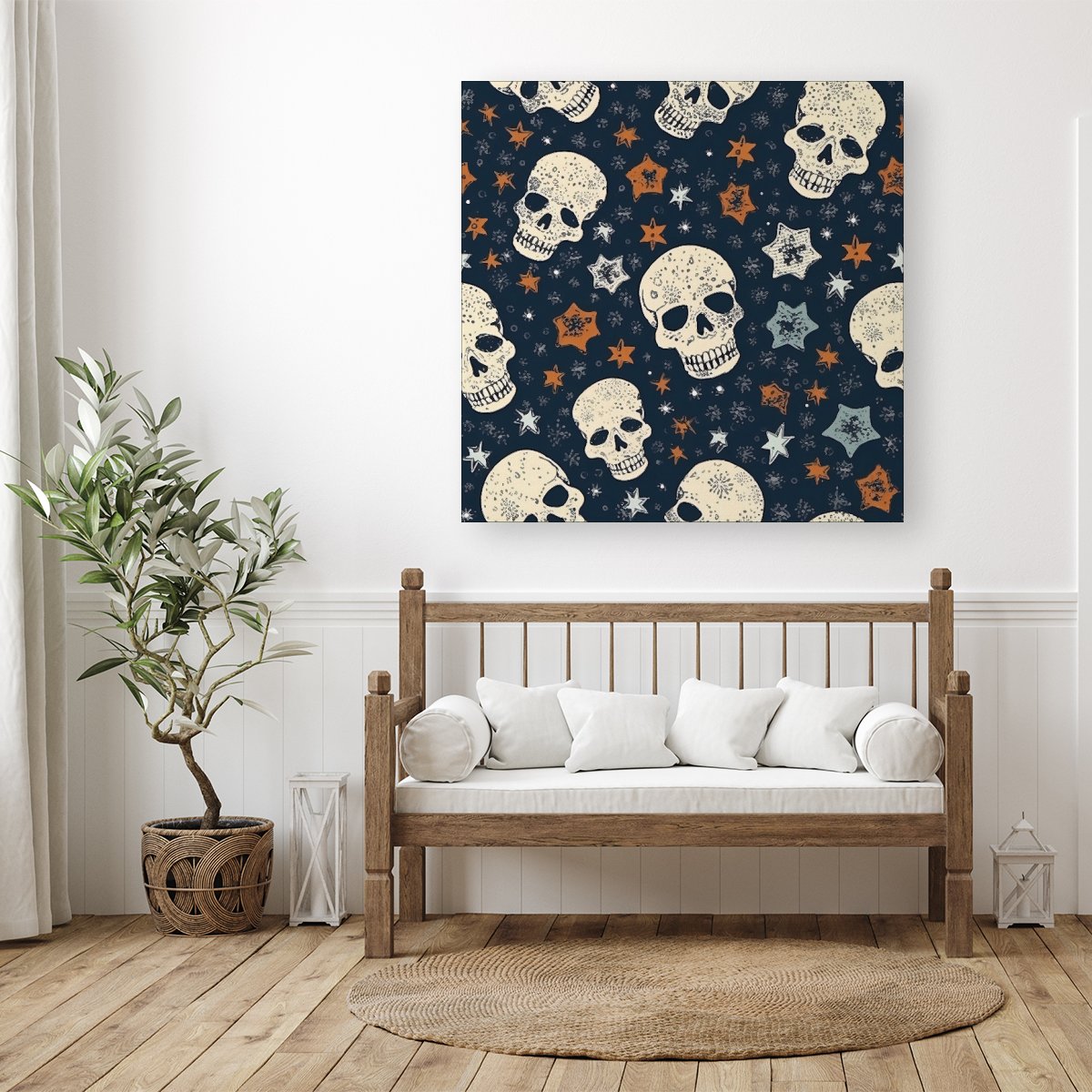 Skulls And Stars Canvas