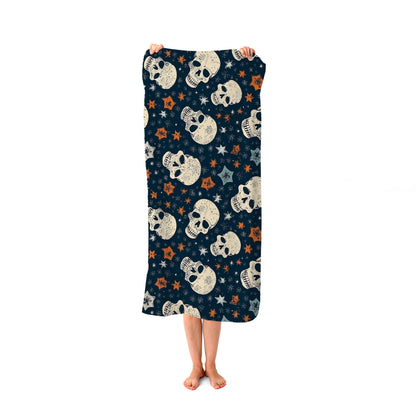Skulls And Stars Beach Towel