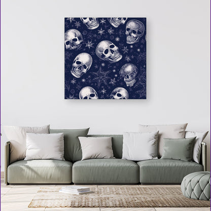 Evening Skulls And Stars Canvas