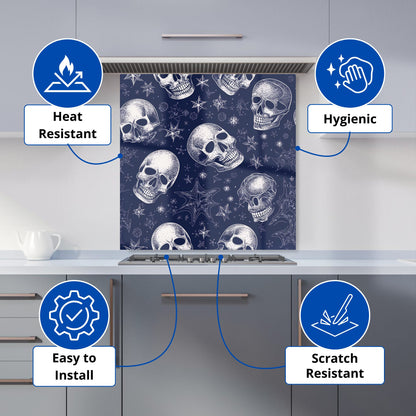 Evening Skulls And Stars Kitchen Splashback