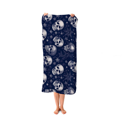 Evening Skulls And Stars Beach Towel