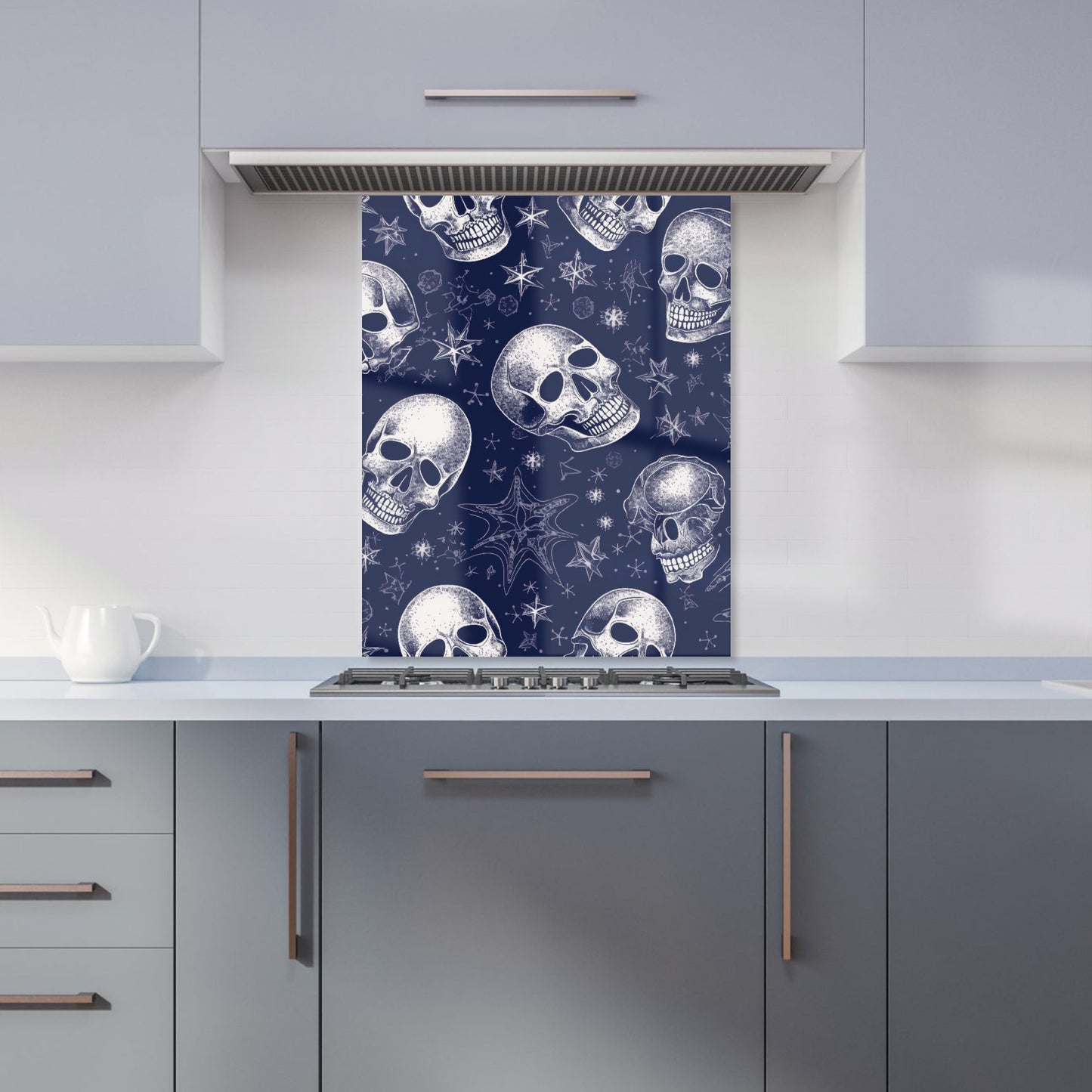 Evening Skulls And Stars Kitchen Splashback