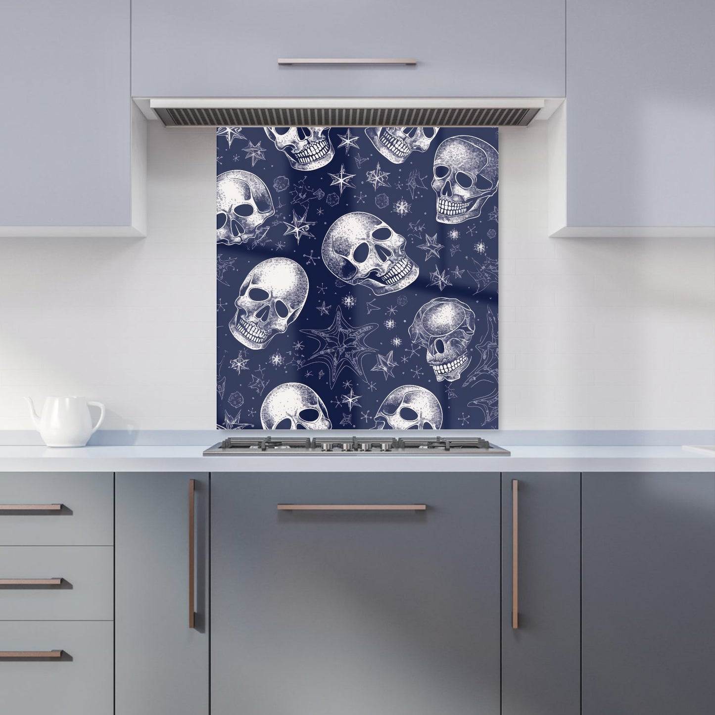 Evening Skulls And Stars Kitchen Splashback