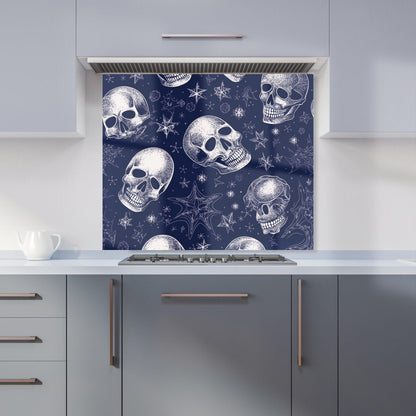 Evening Skulls And Stars Kitchen Splashback