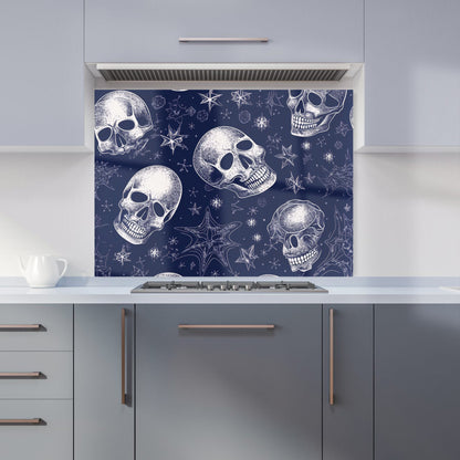 Evening Skulls And Stars Kitchen Splashback