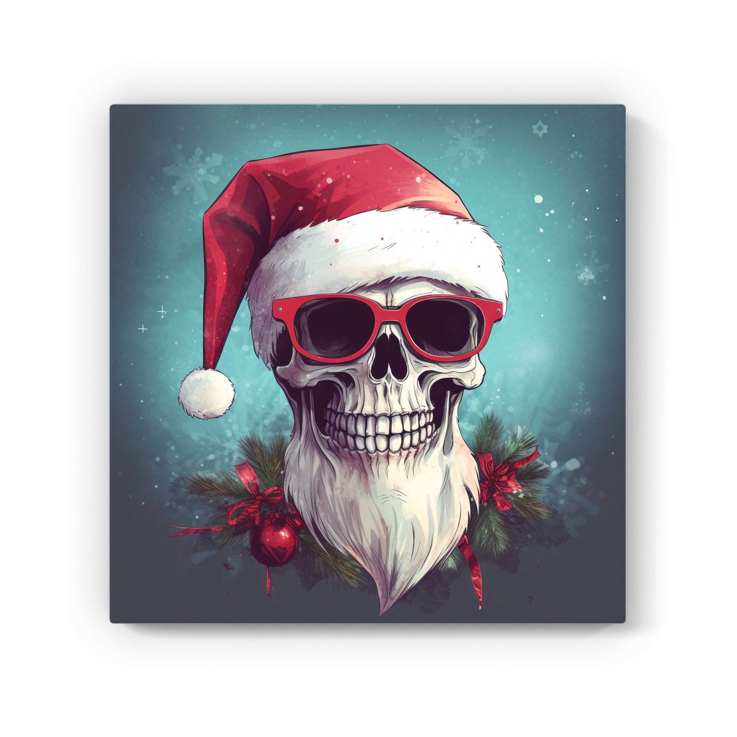 Santa Skull Splashart Canvas