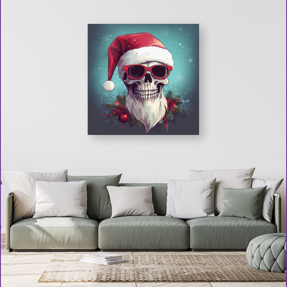 Santa Skull Splashart Canvas