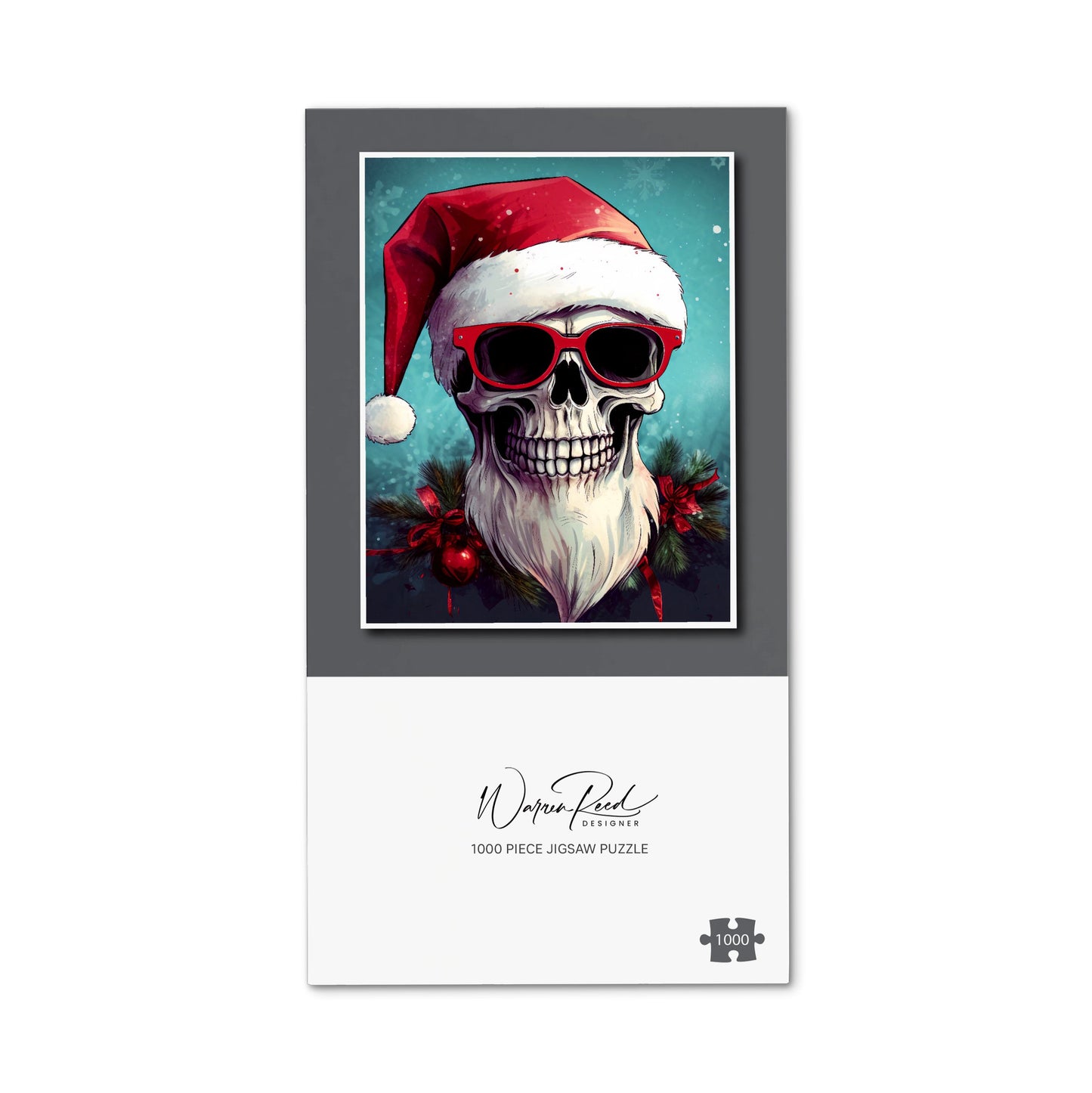 Santa Skull Splashart Jigsaw Puzzle