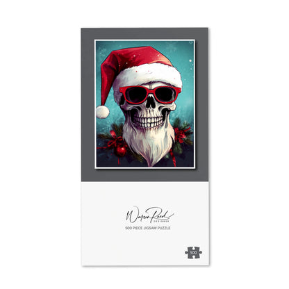 Santa Skull Splashart Jigsaw Puzzle
