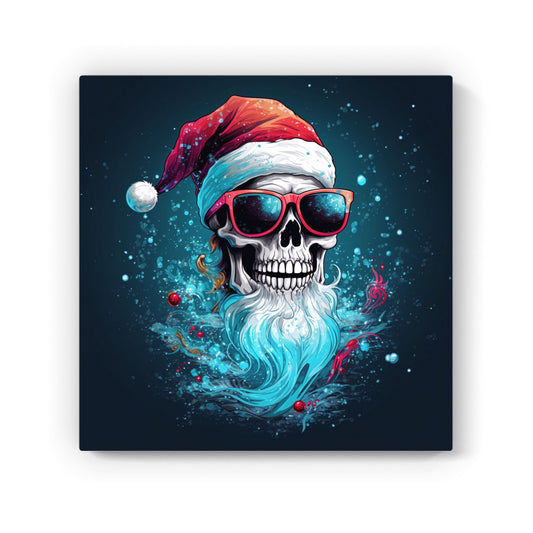 Magical Santa Hat Skull Splashart Canvas