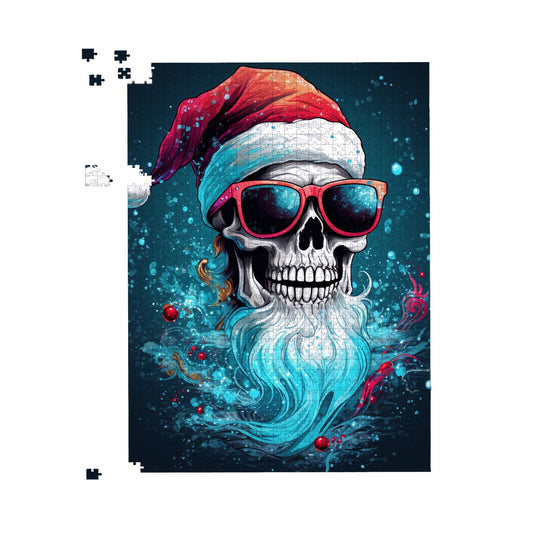 Magical Santa Hat Skull Splashart Jigsaw Puzzle