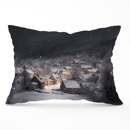 Snowfall Over A Quiet Village Cushions