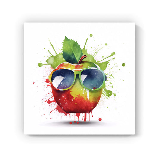 Apple In Glasses Splashart Canvas