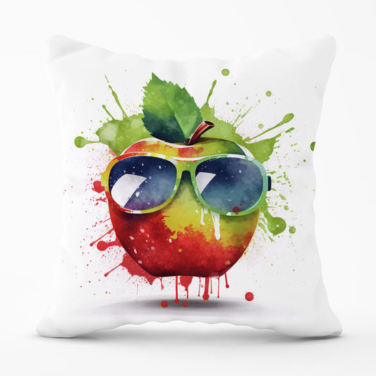 Apple In Glasses Splashart Cushions