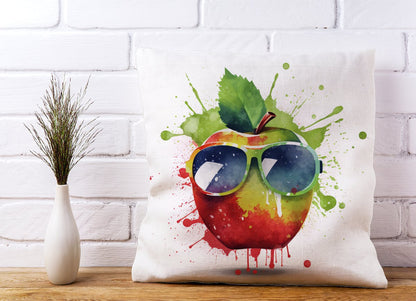 Apple In Glasses Splashart Cushions
