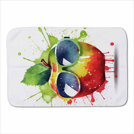 Apple In Glasses Splashart Sherpa Blanket