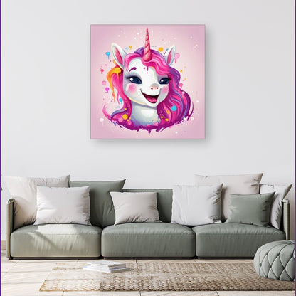 Happy Unicorn Splashart Canvas
