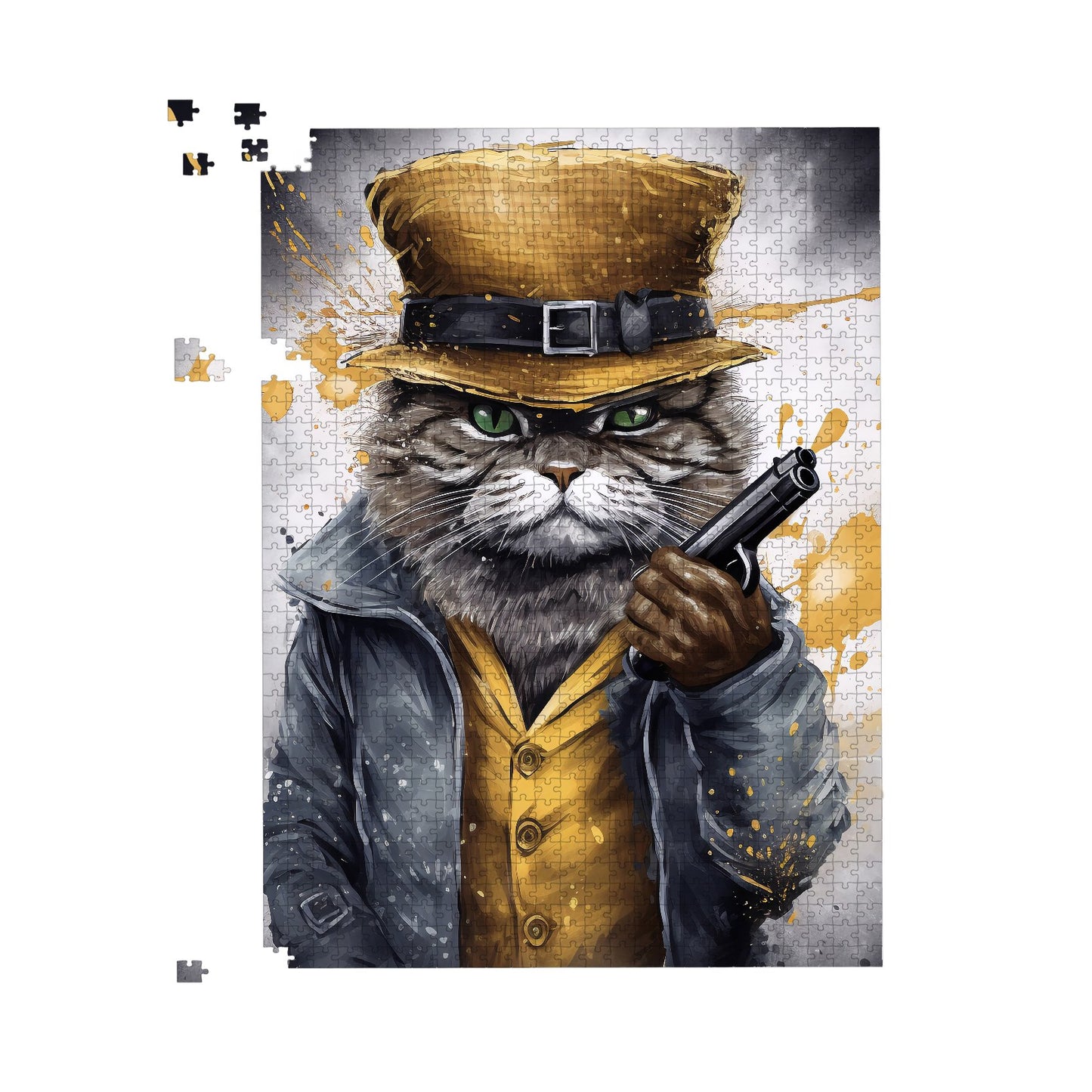 Splashart Gangster Cat Jigsaw Puzzle