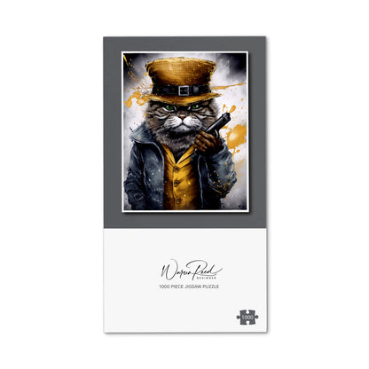 Splashart Gangster Cat Jigsaw Puzzle