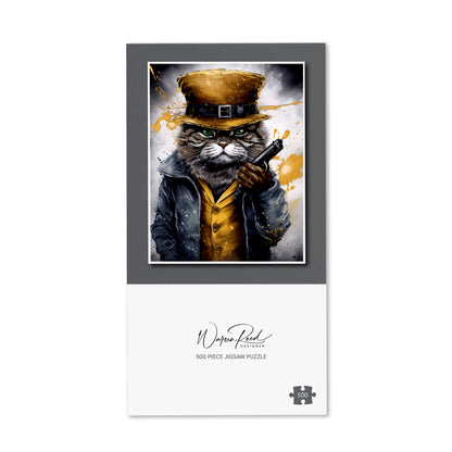 Splashart Gangster Cat Jigsaw Puzzle