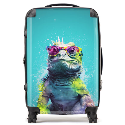 Inquisitive Splashart Iguana Suitcase