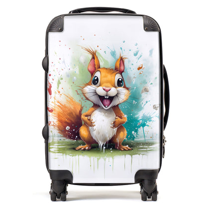 Happy Splashart Squirrel Suitcase