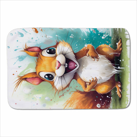 Happy Splashart Squirrel Sherpa Blanket