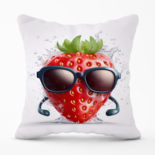 Strawberry In Glasses Cushions