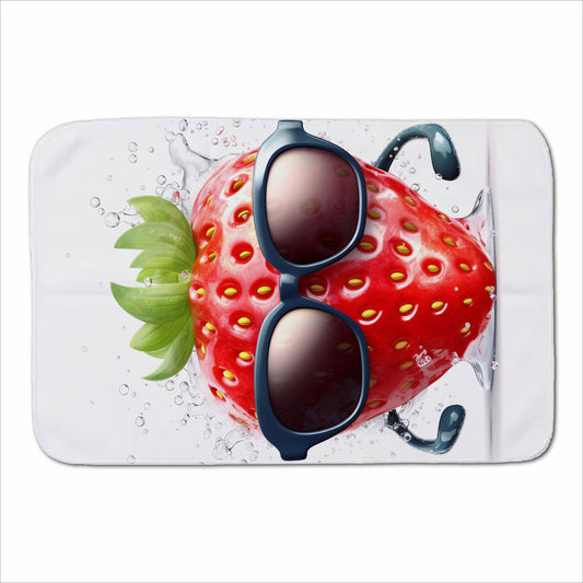 Strawberry In Glasses Sherpa Blanket