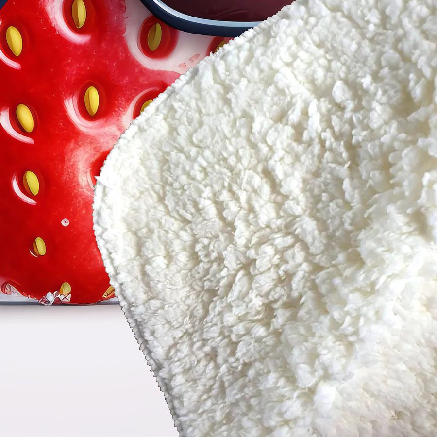 Strawberry In Glasses Sherpa Blanket