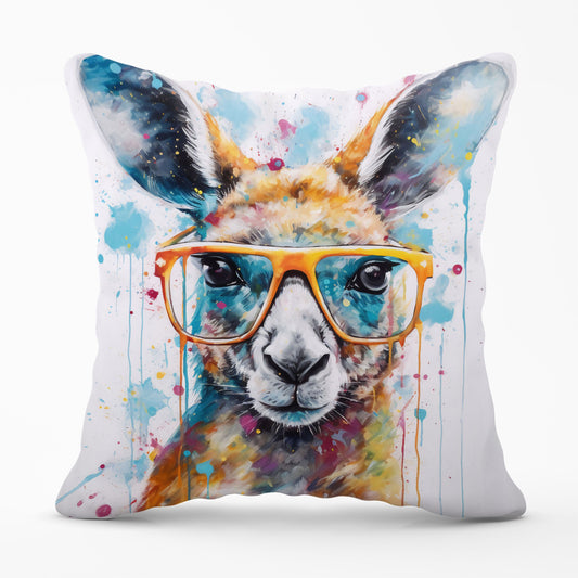 Splashart Kangaroo In Glasses Cushions