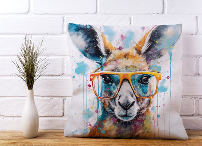 Splashart Kangaroo In Glasses Cushions