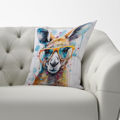 Splashart Kangaroo In Glasses Cushions