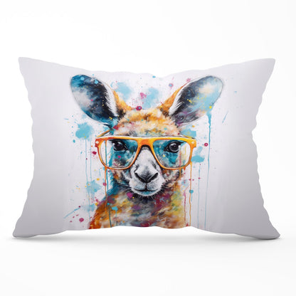Splashart Kangaroo In Glasses Cushions